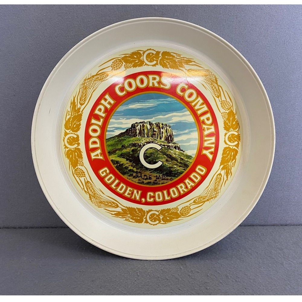 Vintage Coors Beer Tray Adolph Coors Company Golden Colorado Barware Plastic